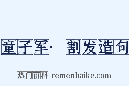 童子军·割发造句是什么意思的图片